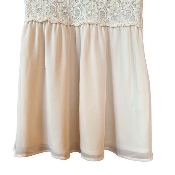 Divided Cream Lace and Chiffon Mini Dress Size 6 - Picture 7 of 14